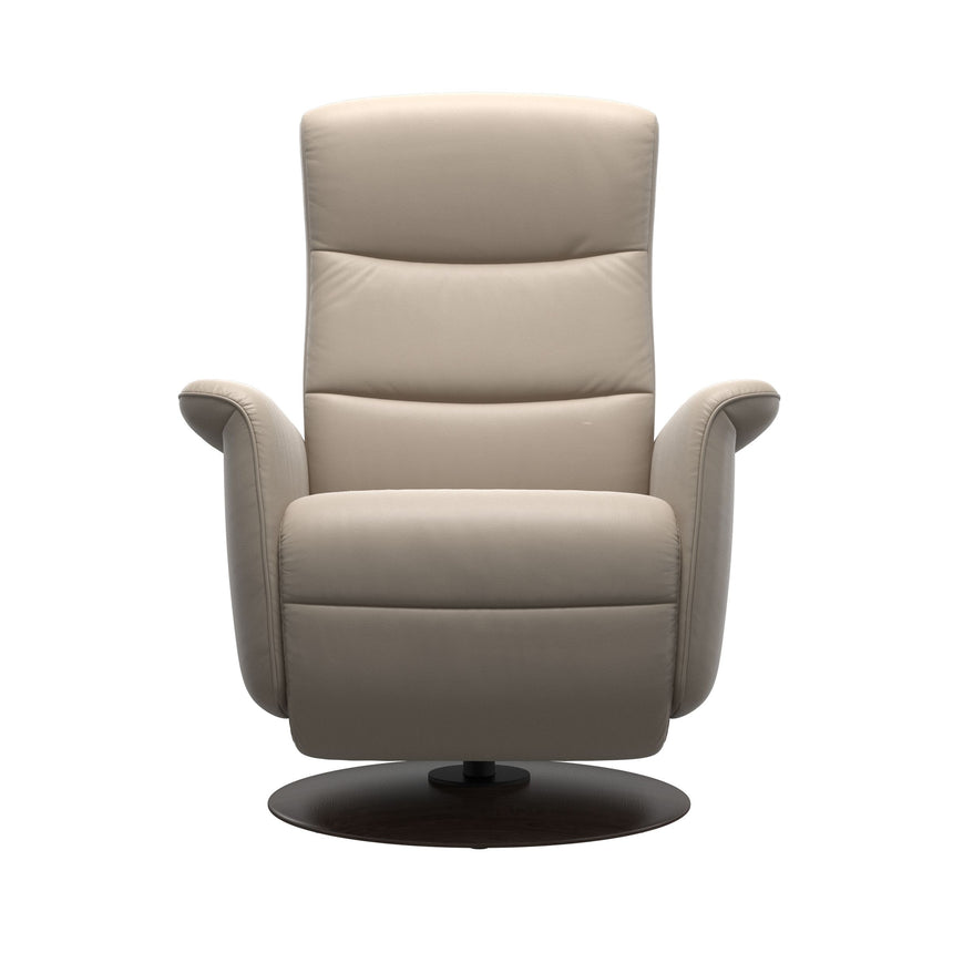 Mike Recliner - Wood Base - Paloma Mushroom - Wenge Wood