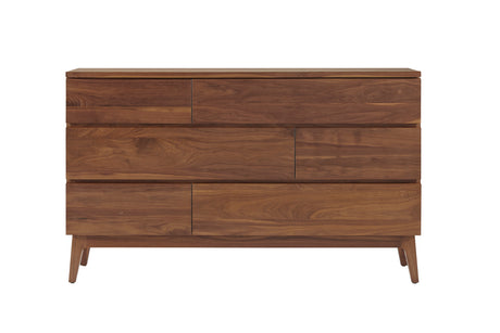 West Bros Serra 6 Drawer Dresser in 79 Toast, on white