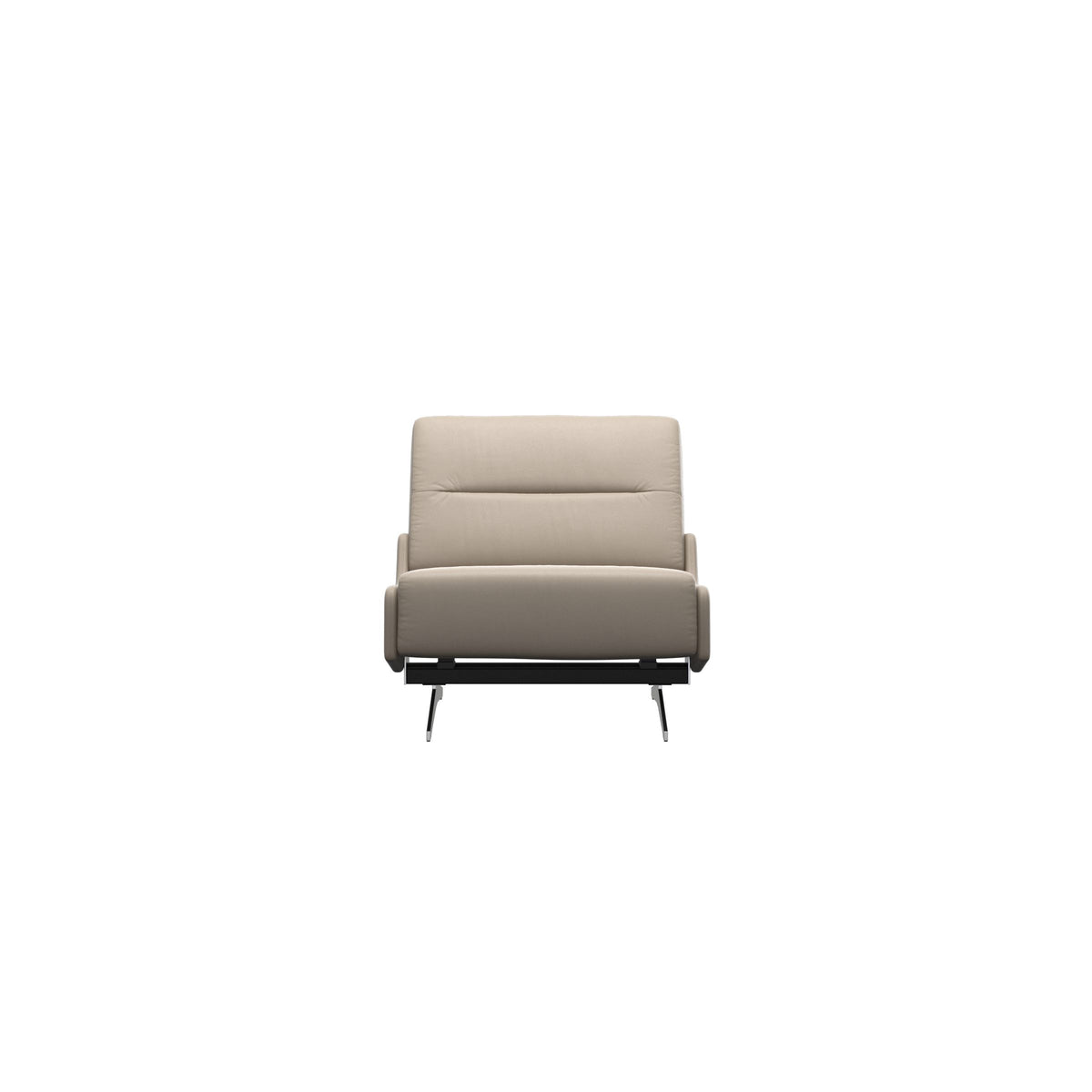 Stressless Stella Armless Chair in Paloma Mushroom, front view
