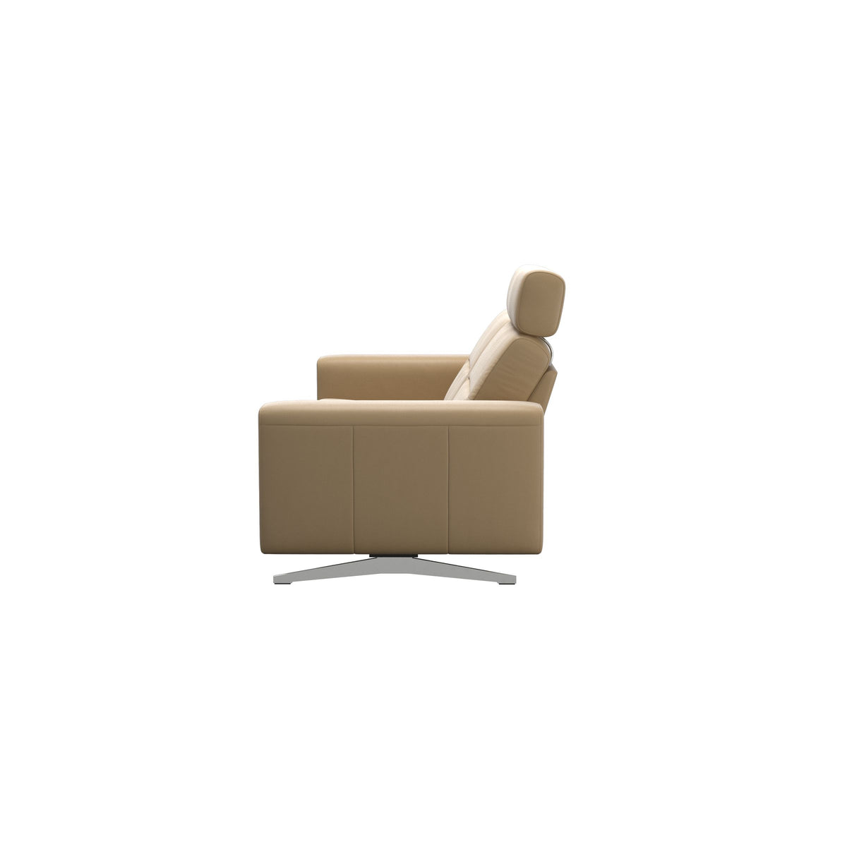 Stella - 2.5-Seater Sofa with 1 Headrest - Paloma Sand - S1 - wider and lower