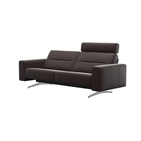 Stella - 2.5-Seater Sofa with 1 Headrest - Paloma Chocolate - S1 - wider and lower
