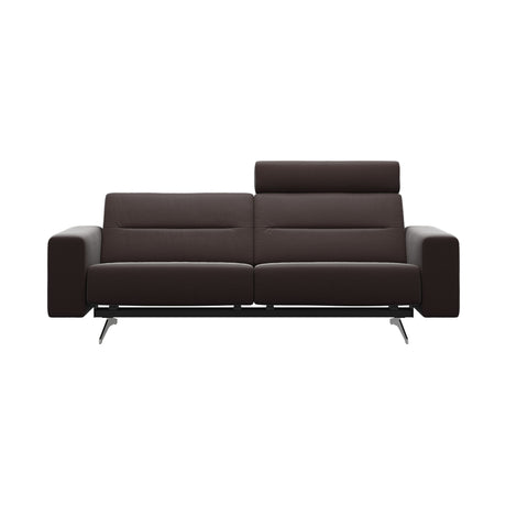 Stella - 2.5-Seater Sofa with 1 Headrest - Paloma Chocolate - S1 - wider and lower