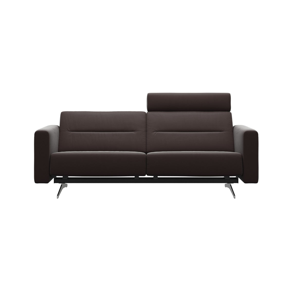 Stella - 2.5-Seater Sofa with 1 Headrest - Paloma Chocolate - S2 - narrower and taller