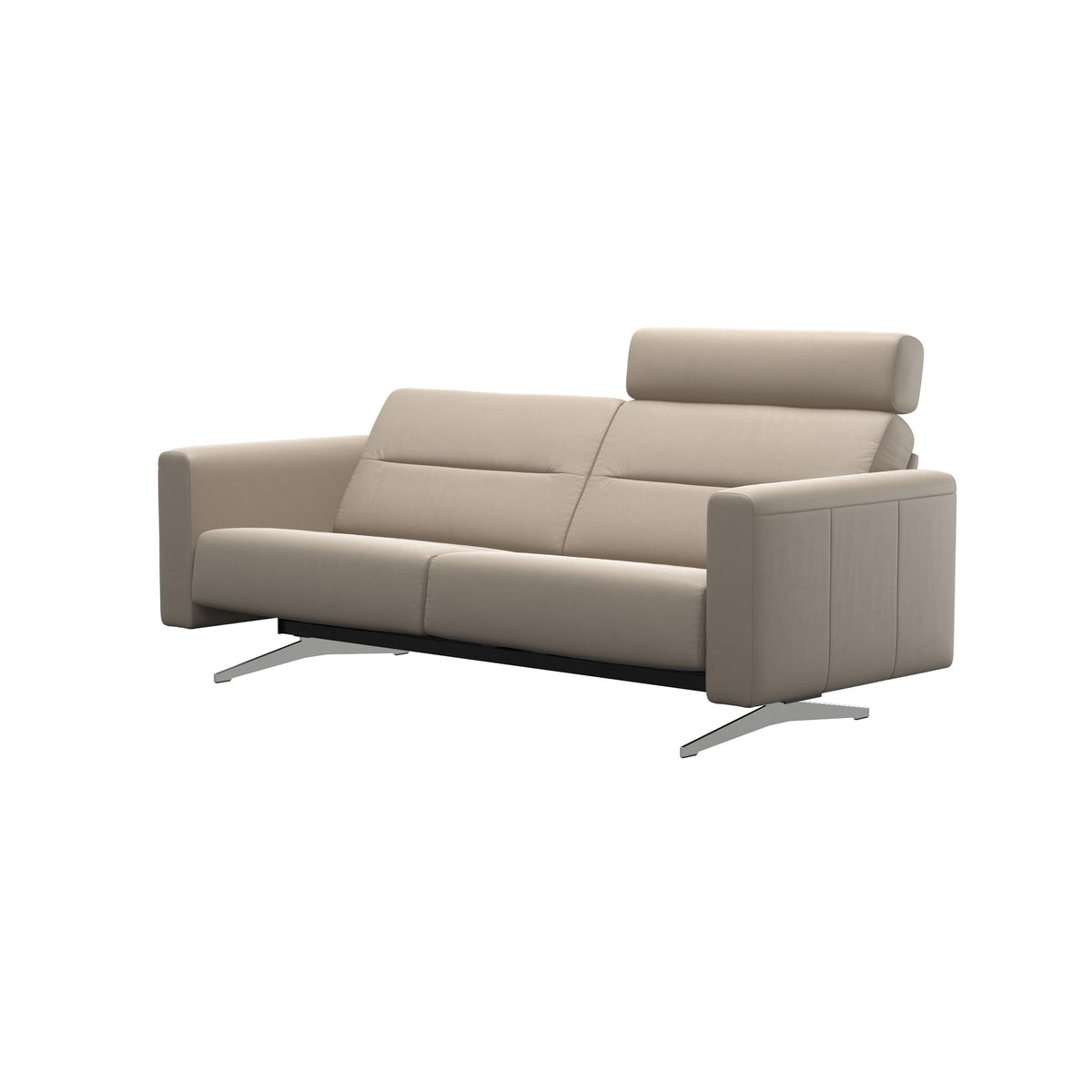 Stella - 2.5-Seater Sofa with 1 Headrest - Paloma Mushroom - S2 - narrower and taller