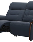 Paloma Leather Oxford Blue and Brown Arm Trim | Stressless Mary 2-Seater Sofa | Valley Ridge Furniture