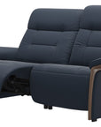 Paloma Leather Oxford Blue and Walnut Arm Trim | Stressless Mary 2-Seater Sofa | Valley Ridge Furniture