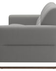 Paloma Leather Silver Grey & Walnut Arm Trim | Stressless Fiona 3-Seater Sofa | Valley Ridge Furniture