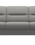 Paloma Leather Silver Grey & Walnut Arm Trim | Stressless Fiona 3-Seater Sofa | Valley Ridge Furniture