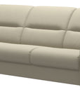 Paloma Leather Light Grey & Walnut Arm Trim | Stressless Fiona 3-Seater Sofa | Valley Ridge Furniture