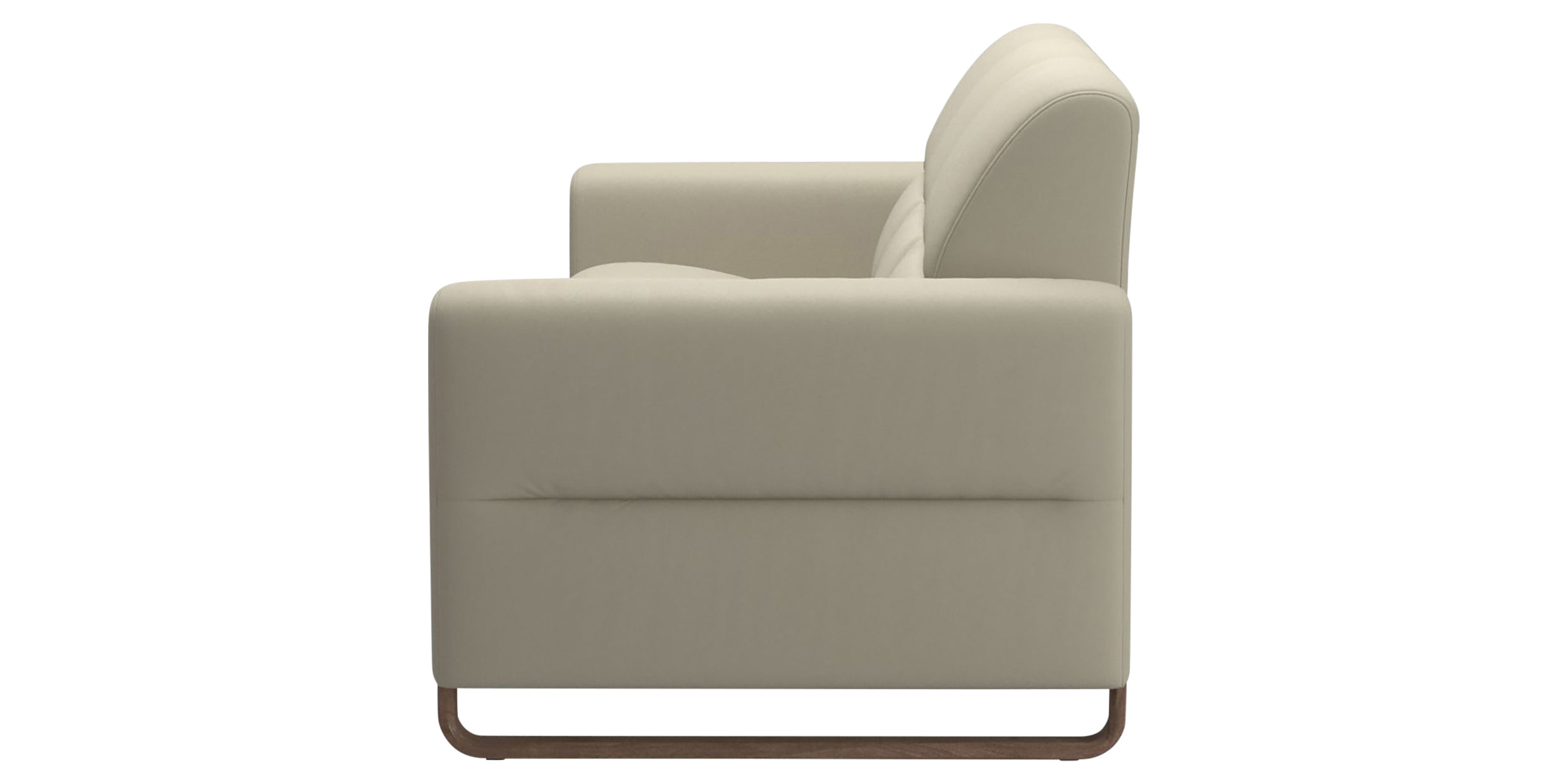 Paloma Leather Light Grey &amp; Walnut Arm Trim | Stressless Fiona 3-Seater Sofa | Valley Ridge Furniture