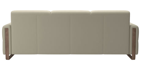 Paloma Leather Light Grey & Walnut Arm Trim | Stressless Fiona 3-Seater Sofa | Valley Ridge Furniture