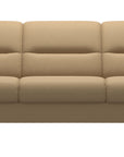 Paloma Leather Sand & Walnut Arm Trim | Stressless Fiona 3-Seater Sofa | Valley Ridge Furniture