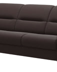 Paloma Leather Chocolate & Walnut Arm Trim | Stressless Fiona 3-Seater Sofa | Valley Ridge Furniture