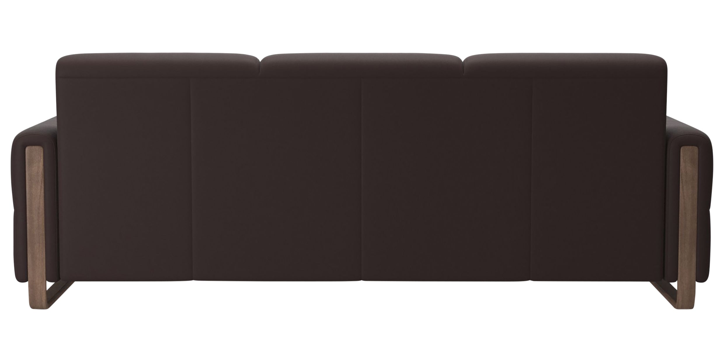 Paloma Leather Chocolate & Walnut Arm Trim | Stressless Fiona 3-Seater Sofa | Valley Ridge Furniture