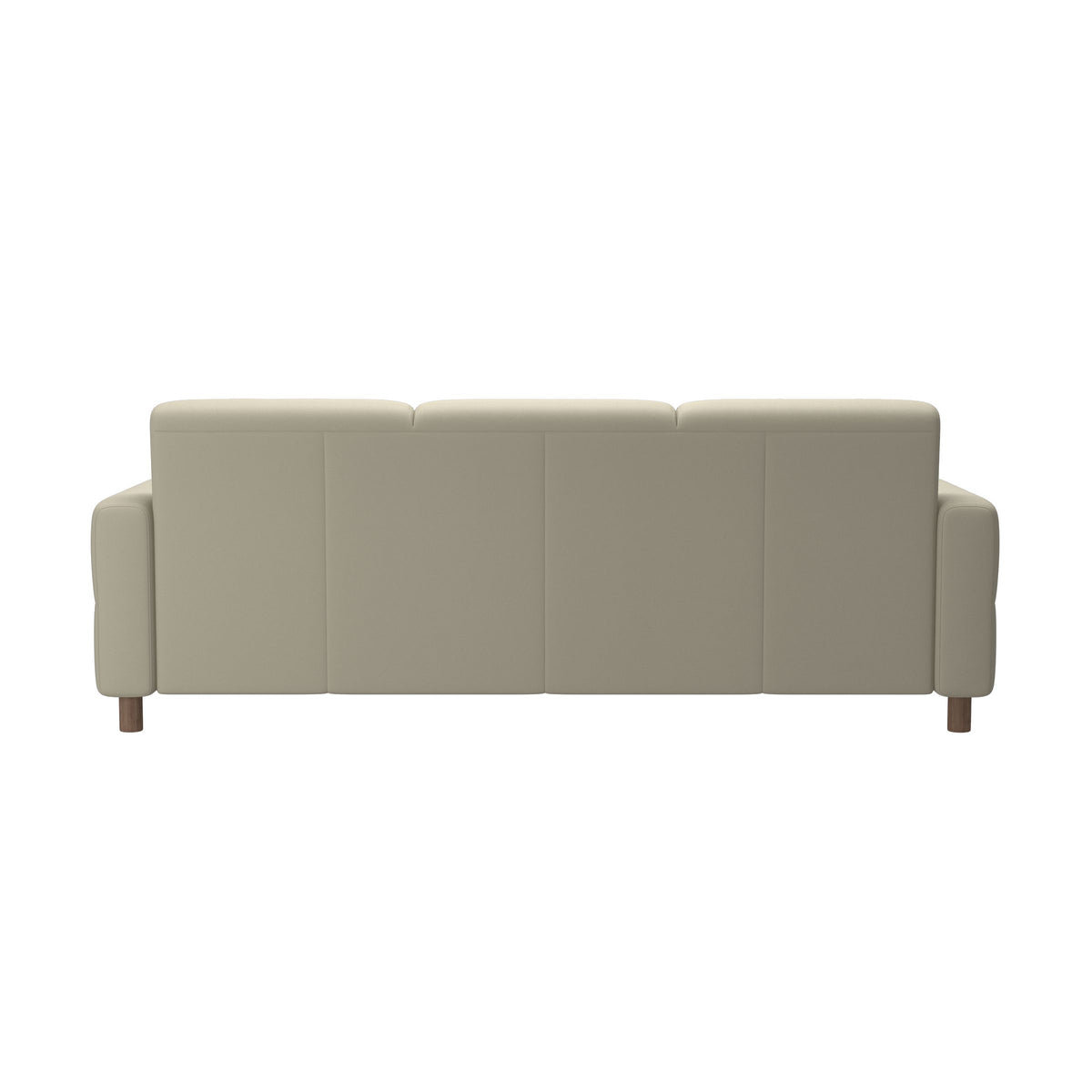 Fiona - 3-Seater Sofa - Paloma Light Grey - Walnut