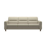 Fiona - 3-Seater Sofa - Paloma Light Grey - Walnut
