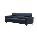 Fiona - 3-Seater Sofa - Paloma Oxford Blue - Walnut