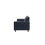 Fiona - 3-Seater Sofa - Paloma Oxford Blue - Walnut