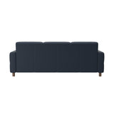 Fiona - 3-Seater Sofa - Paloma Oxford Blue - Walnut