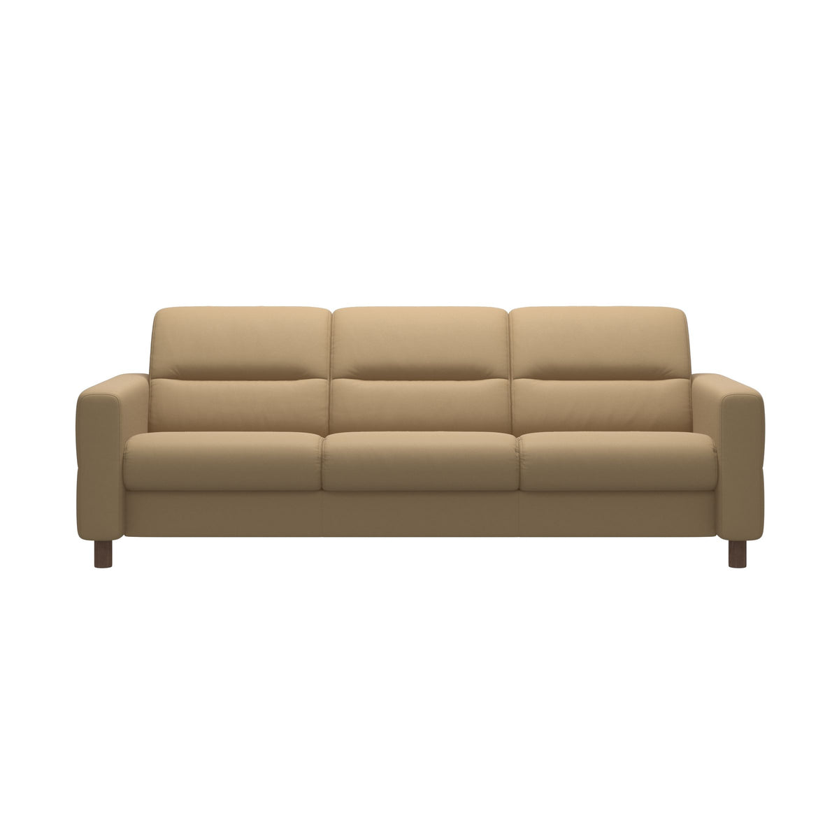 Fiona - 3-Seater Sofa - Paloma Sand - Walnut