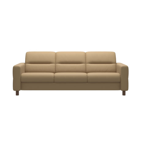 Fiona - 3-Seater Sofa - Paloma Sand - Walnut