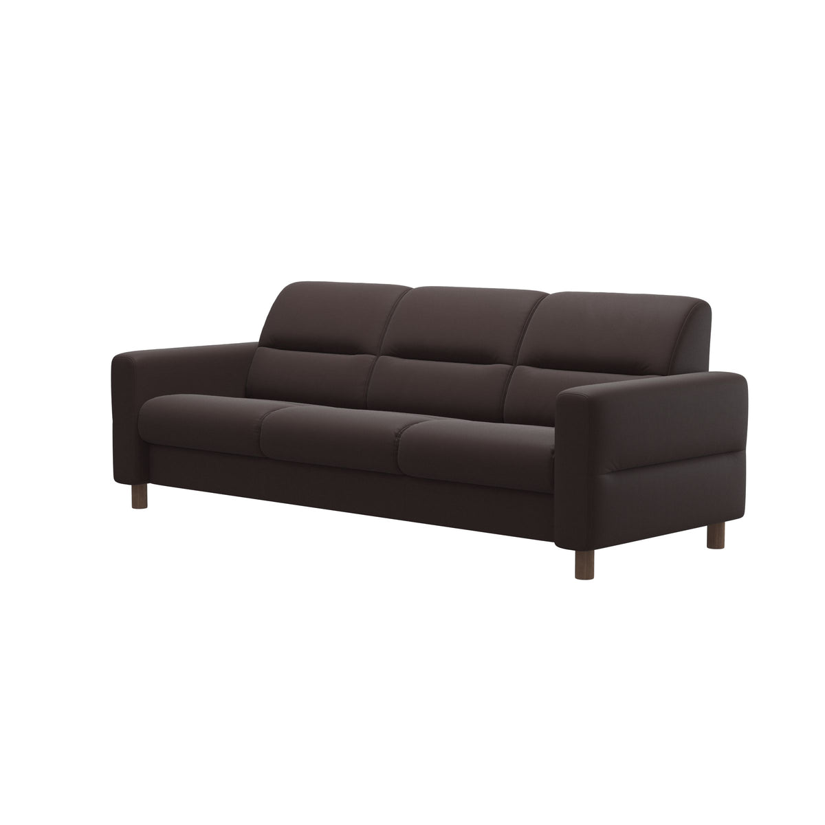 Fiona - 3-Seater Sofa - Paloma Chocolate - Walnut