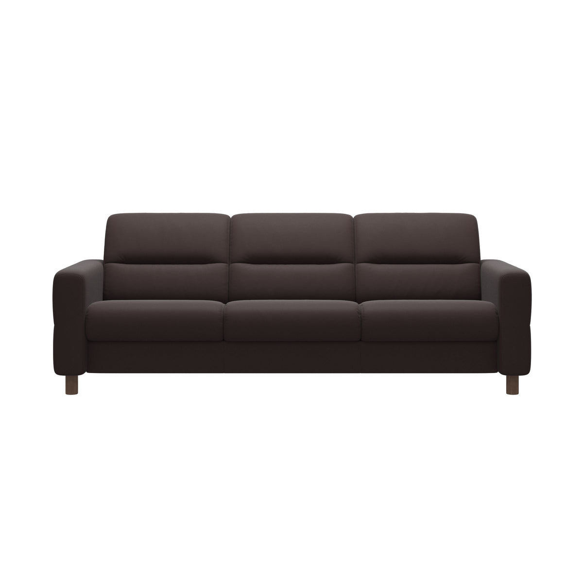 Fiona - 3-Seater Sofa - Paloma Chocolate - Walnut