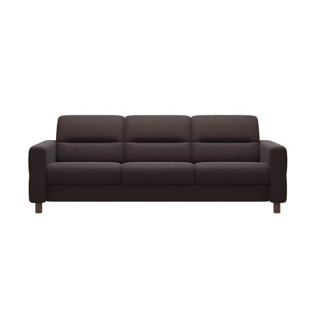 Fiona - 3-Seater Sofa - Paloma Chocolate - Walnut