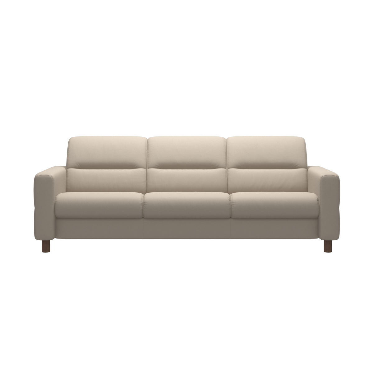 Fiona - 3-Seater Sofa - Paloma Fog - Walnut