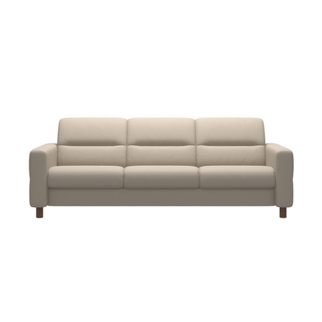 Fiona - 3-Seater Sofa - Paloma Fog - Walnut