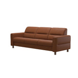 Fiona - 3-Seater Sofa - Paloma New cognac - Walnut