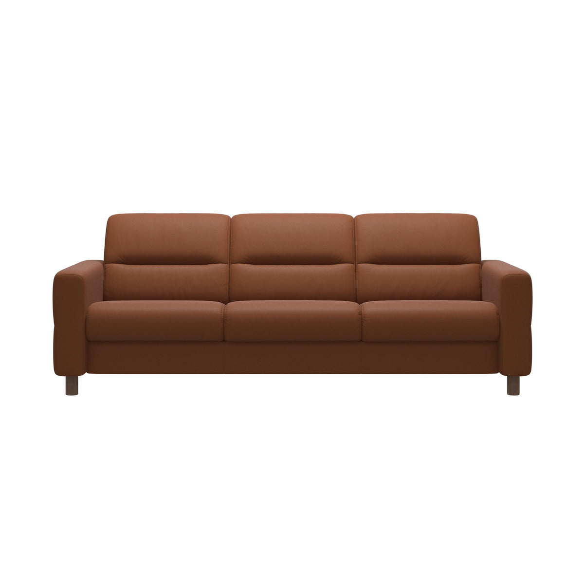 Fiona - 3-Seater Sofa - Paloma New cognac - Walnut