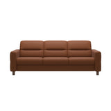 Fiona - 3-Seater Sofa - Paloma New cognac - Walnut