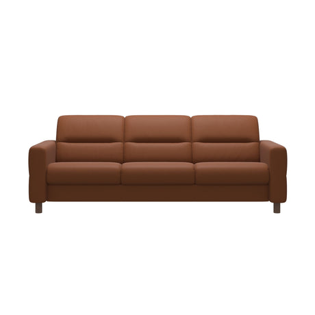 Fiona - 3-Seater Sofa - Paloma New cognac - Walnut