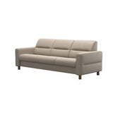 Fiona - 3-Seater Sofa - Paloma Mushroom - Smoked Oak
