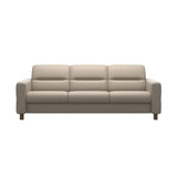 Fiona - 3-Seater Sofa - Paloma Mushroom - Smoked Oak
