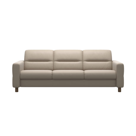 Fiona - 3-Seater Sofa - Paloma Mushroom - Smoked Oak