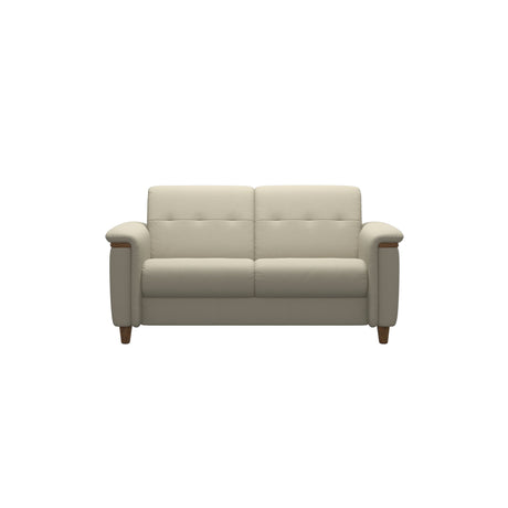 Flora 2-Seater - Paloma Light Grey - Teak