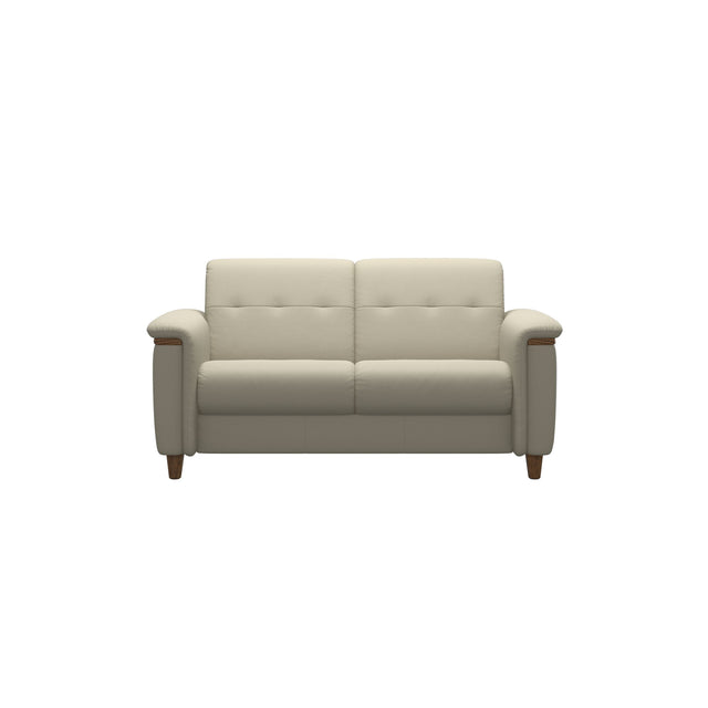 Flora 2-Seater - Paloma Light Grey - Teak