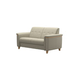Flora 2-Seater - Paloma Light Grey - Oak