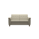 Flora 2-Seater - Paloma Light Grey - Walnut
