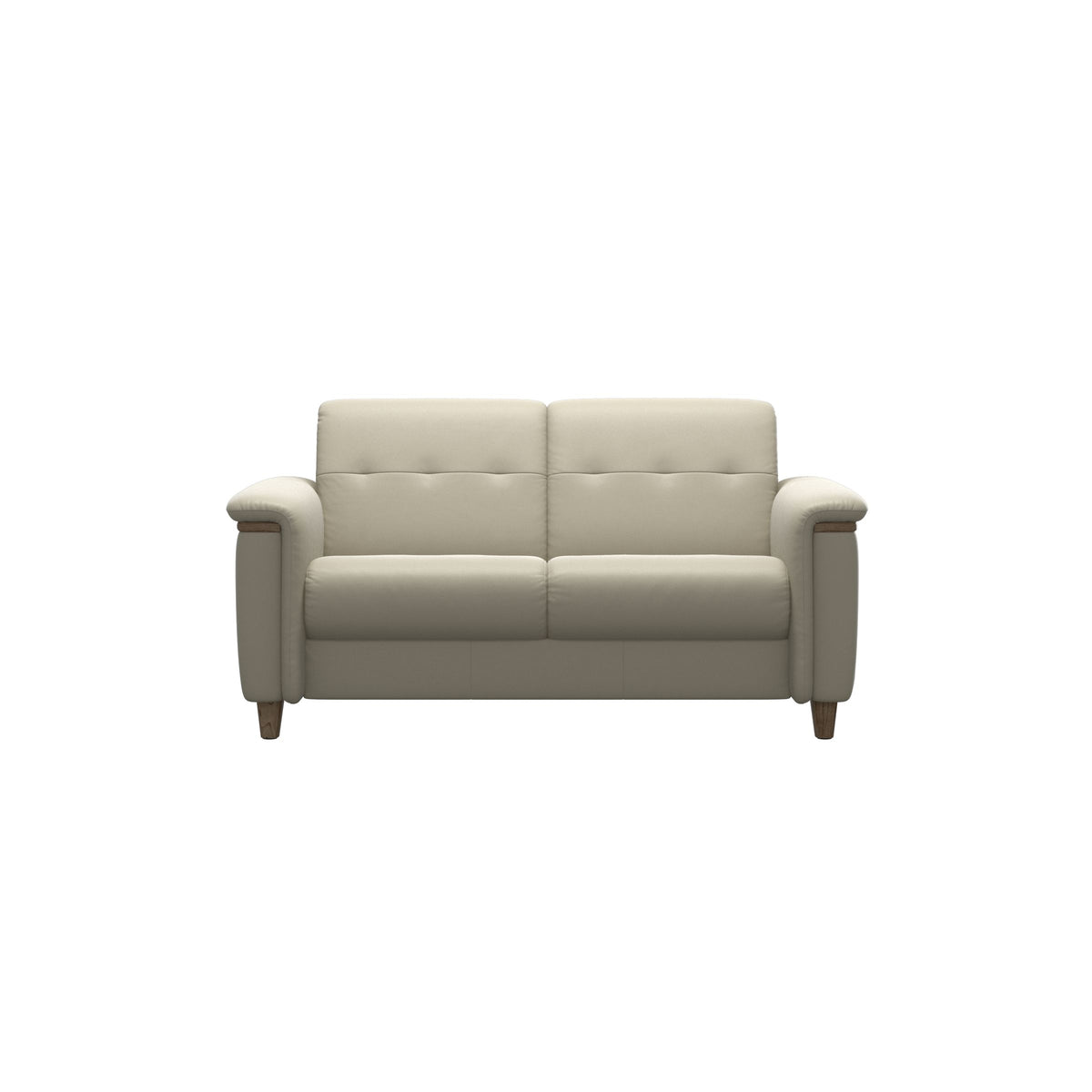 Flora 2-Seater - Paloma Light Grey - Smoked Oak