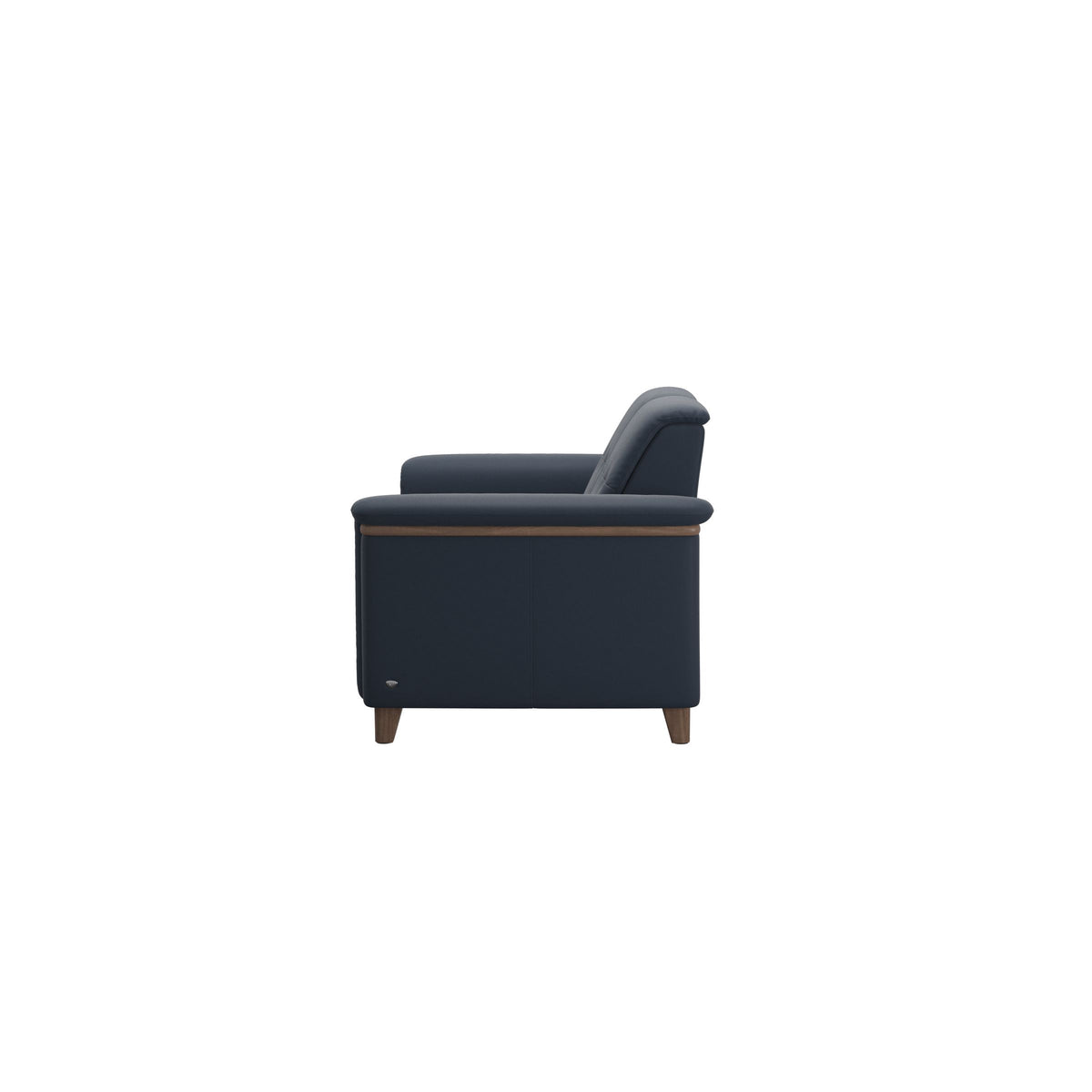 Flora 2-Seater - Paloma Oxford Blue - Walnut