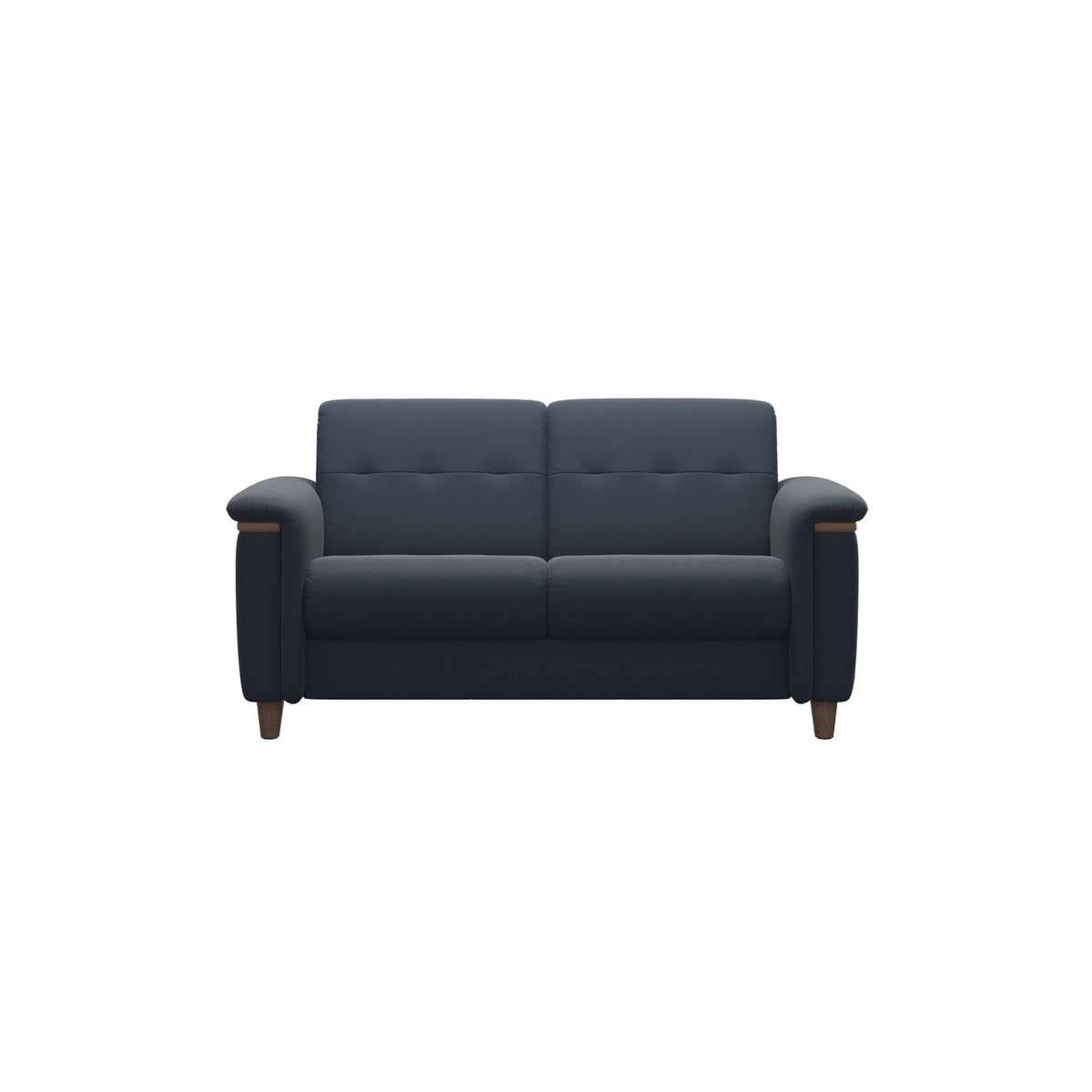 Flora 2-Seater - Paloma Oxford Blue - Walnut
