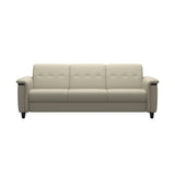 Flora 3-Seater - Paloma Light Grey - Black