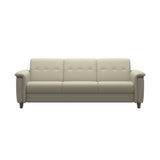 Flora 3-Seater - Paloma Light Grey - Walnut