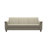 Flora 3-Seater - Paloma Light Grey - Wenge
