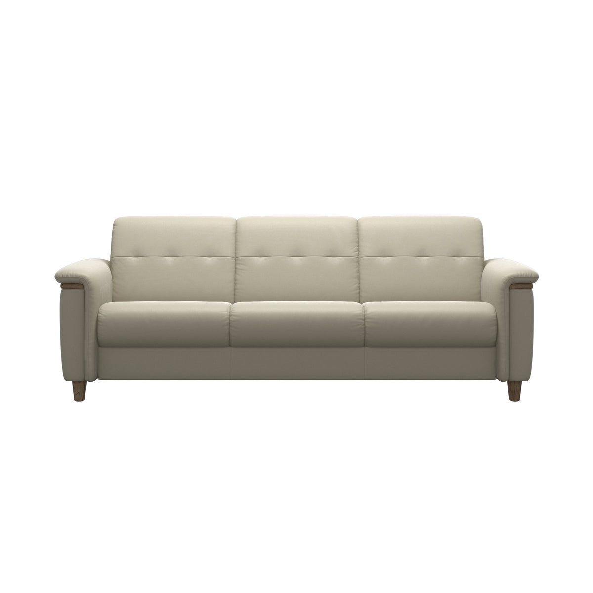 Flora 3-Seater - Paloma Light Grey - Smoked Oak