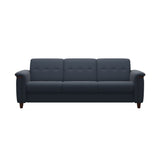 Flora 3-Seater - Paloma Oxford Blue - Brown