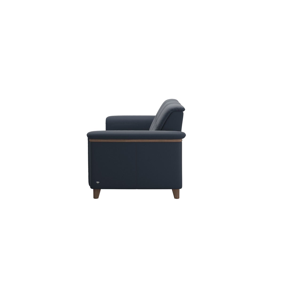 Flora 3-Seater - Paloma Oxford Blue - Walnut